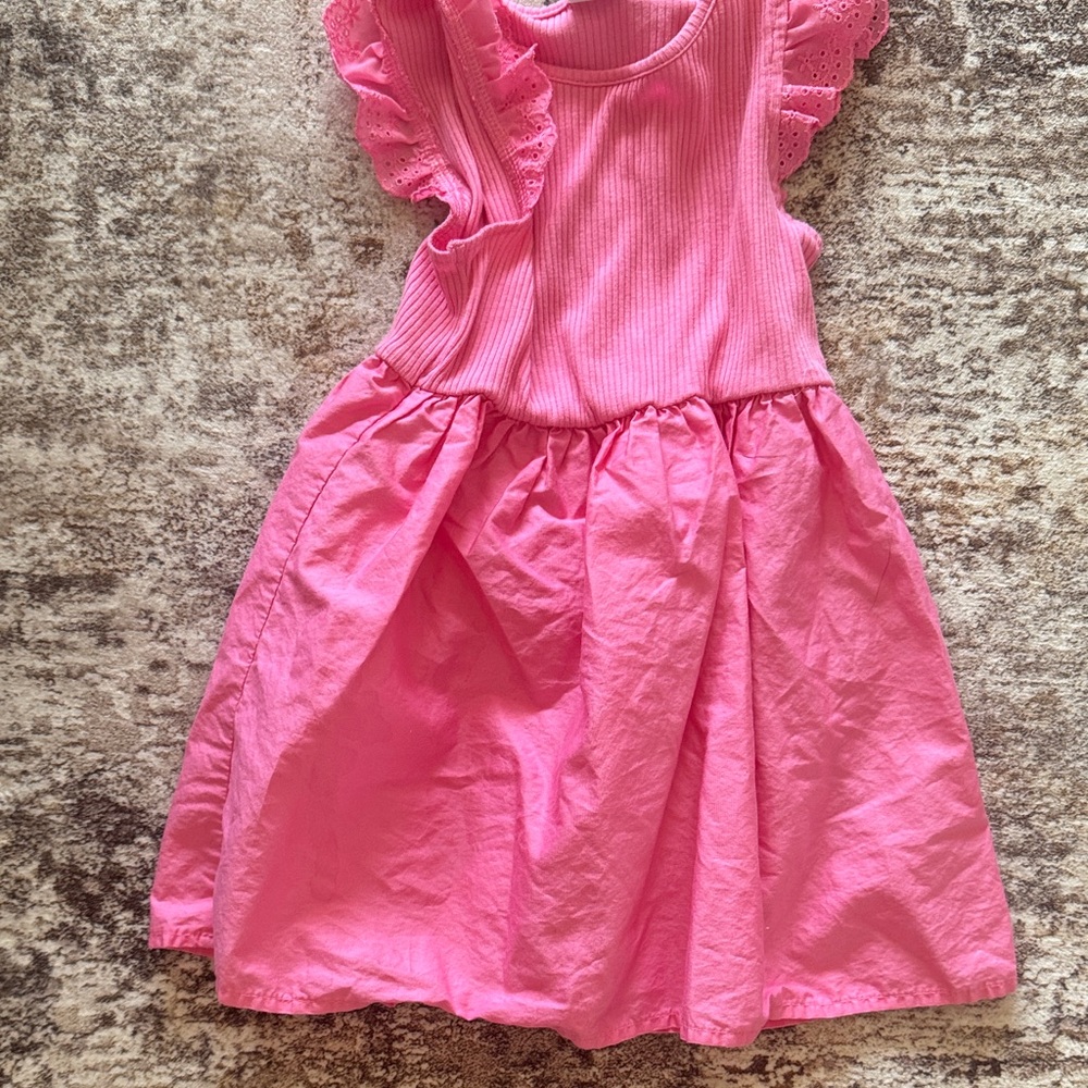 Old Navy Pink Flutter Sleeve Dress